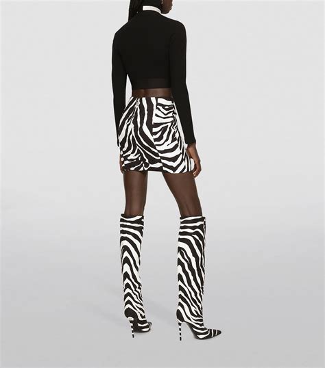 Dolce & Gabbana Zebra Midi Skirt 